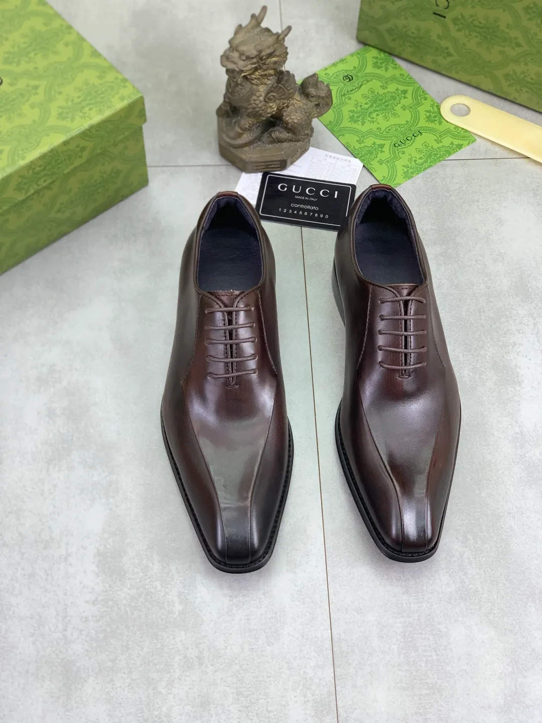Men's Men's Shoes 💰P542 [New Style] 💰💎💎💎 [Gucci] GUCCI high-end men's formal business leather shoes, original order 1:1! Original imported high-end calfskin, original metal buckle, imported first-layer pigskin lining for feet, original high-end outsole, men's shoe size: 38-44